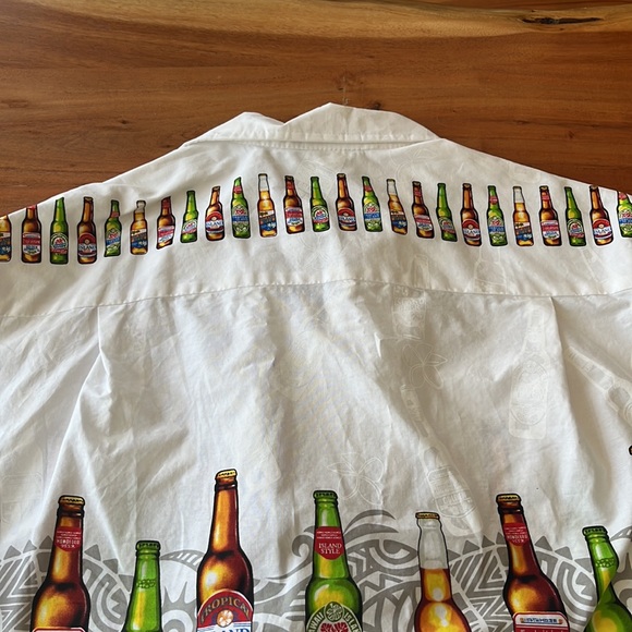 Pacific Legend Beer themed Hawaiian Shirt sz small - Picture 11 of 12